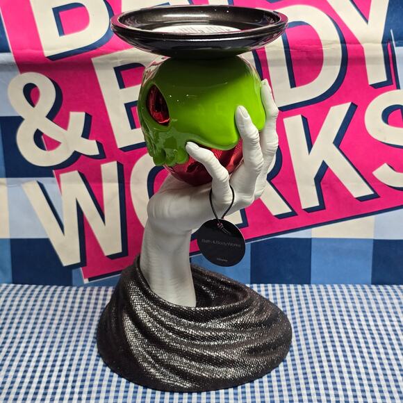 BBW Disney Villain Evil Queen Poison Apple Large 3 Wick Candle Pedestal Holder - Picture 2 of 5